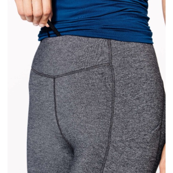 🔥Lululemon Speed Up Crop (21") Leggings Heathered Black Size 8 Full-on - Picture 9 of 12